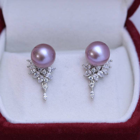 9-10mm Freshwater Pearl & Sasha Drop Earrings - House Of Pearls